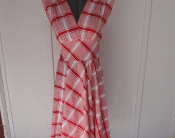 Jodi Of California Red and White Checkered Dress