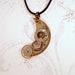 Steampunk Crescent Moon Pendant