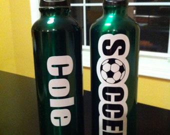 Personalized Water Bottle Soccer
