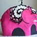 Rosie- an Embroidered Cotton Elephant Tea Cosy