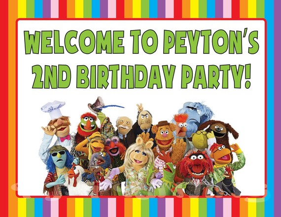 The Muppets Birthday Sign- Customized Digital File Il_570xn