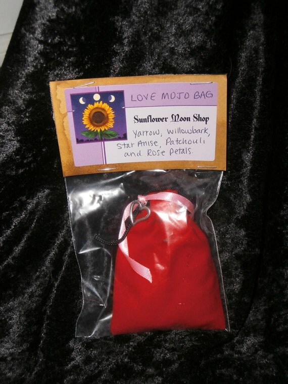 Large Love MOJO Bag by SunflowerMoonShop on Etsy