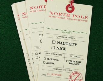 Naughty or Nice Christmas Tags - 5 Pack Giant Gift Tags