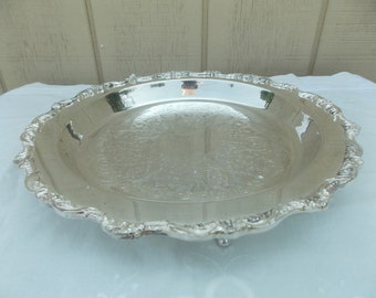 Vintage Silver Plated Pedestal Tray by Poole Silver