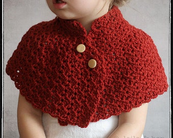 INSTANT DOWNLOAD Girls Capelet Crochet Pattern PDF by Leila and Ben