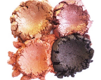 Mineral Makeup Eyeshadow - 4pc AUTUMN Makeup Eye Color Set - Natural Vegan Minerals