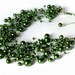 Green Necklace. Multistrand Necklace. Beadwork. Beaded Jewelry