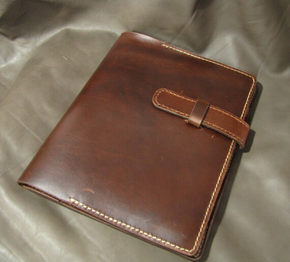Items similar to Hand stitched iPad Leather Case -iPad 2 sleeve -iPad3 ...