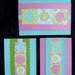 Set of Three Sweet Scallop Cards, Made by Talented Girl of 12 Years