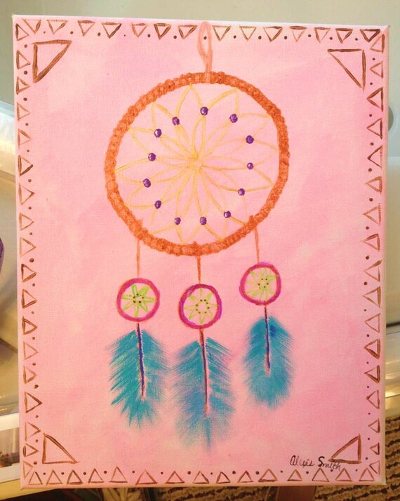 Dream Catcher Painting on Canvas by 816Creations on Etsy