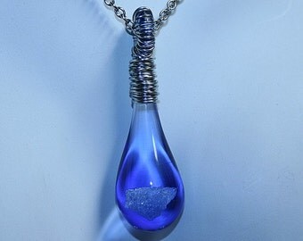 League of Legends, Tear of the Goddess "Elite" Quartz Crystal encased in hand blown Blue boro Glass