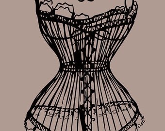 Vintage burlesque erotic digital download - Wire Mannequin - printable art