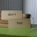 vintage flash cards - don't fret