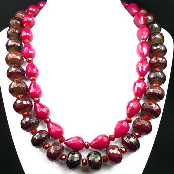 Gorgeous Royal Ruby Necklace Silver by CherryGemstone on Etsy