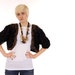 SALE Vintage 80s Black Silk Beaded Bolero Jacket