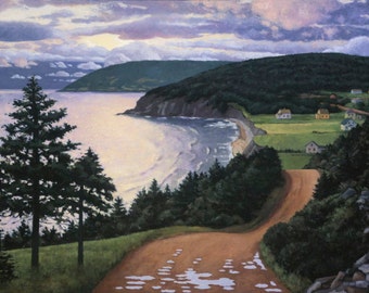 Dawn, Cape Breton, 7.5" H x 10" W, Offset Print by Paul Hannon, FREE SHIPPING Canada & US