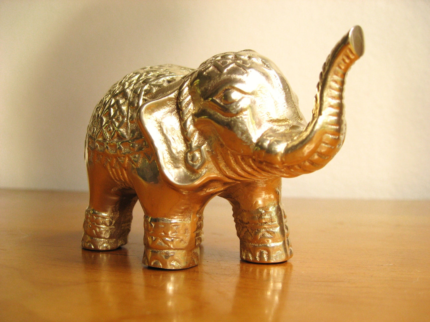 Vintage Brass Baby Elephant Figurine Elephant Statue African