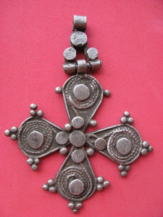 Items similar to Hinged Old Ethiopian Coptic Cross Pendant on Etsy
