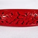 Vintage Cinnabar Bangle Bracelet Floral Design Mint
