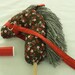 Little Red Flower Mini Horse Puppet, Doll Horse American Girl Pony or Toddler Pony