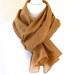 Caramel Silk Cotton Scarf for Head Neck or Shoulders