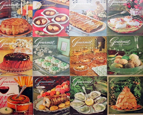 Gourmet Magazine 1965 A complete year of recipes 12 issues