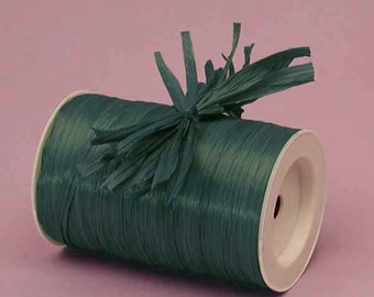 Forest Green Matte Raffia Ribbon - 10 Yards - Many Colors Available