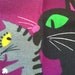 Vintage MCM 1972 Towel Mama Cat Kitten New Old Stock Lord and Taylor
