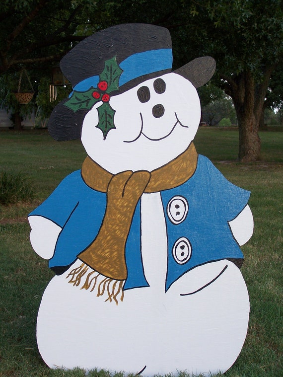 48 Snow Man Christmas Yard Art Decoration by WoodArtandSuch
