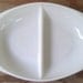 Vintage Serving Dish - Pyrex Divided Dish -White Milk Glass- 1.5 Quart