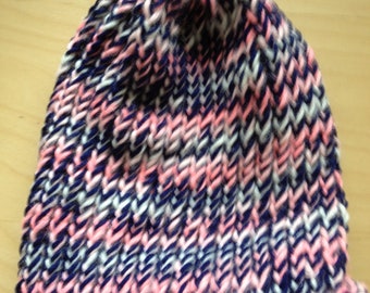 Pink and Multi Color Blue Winter Hat