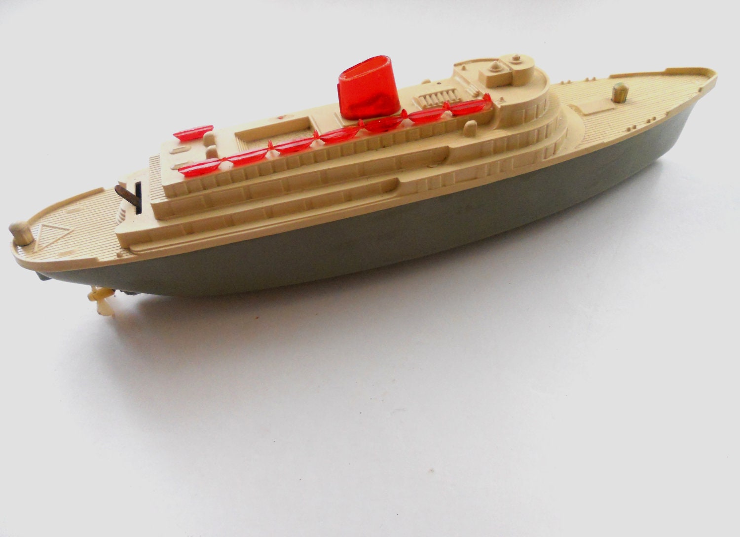 SALE 20% Vintage plastic toy Ship Collectible Kids room decor