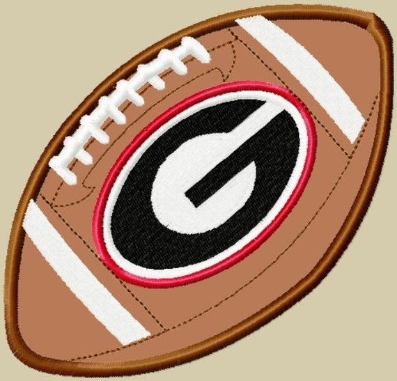 Items similar to georgia football applique embroidery design 2 sizes on Items similar to georgia football applique embroidery design 2 sizes on