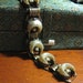Vintage Crescent Moon Bracelet faux pearls and gold 1940's