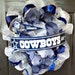 Dallas Cowboys Fall Wreath Football Wreath Fall Decor NFL Football Wreath Deco Mesh Wreath Custom Wreath Handmade Wreath