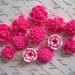 Pink Magnet Set 12 pc Flower Magnets, Decorative Magnets, Pretty Magnets, Housewarming Gifts, Hostess Gifts, Wedding Favors