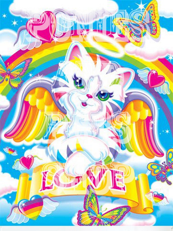 Vintage Lisa Frank Large Portfolio Angel Kitty Design