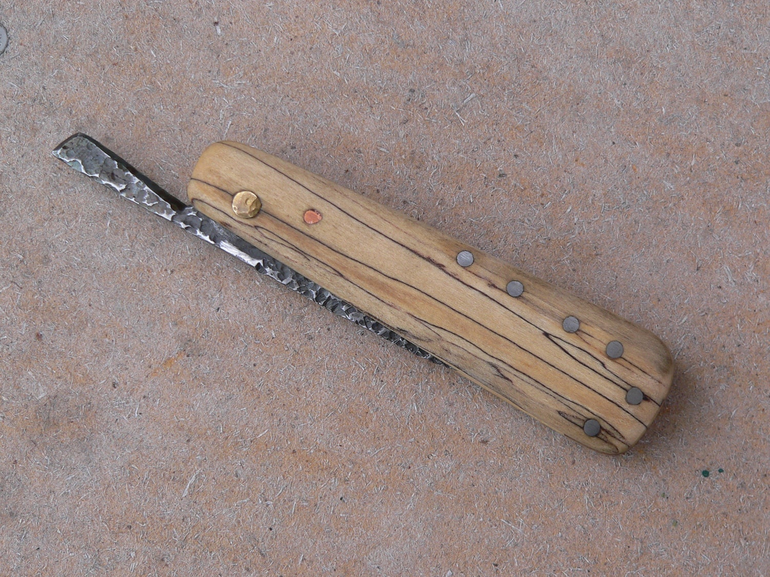 Handmade Custom knife Friction Folder