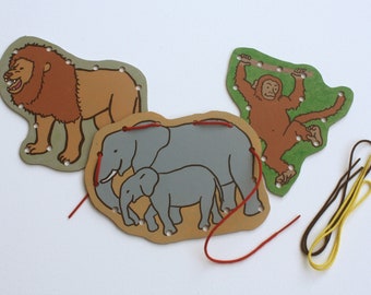 dinosaur lacing cards