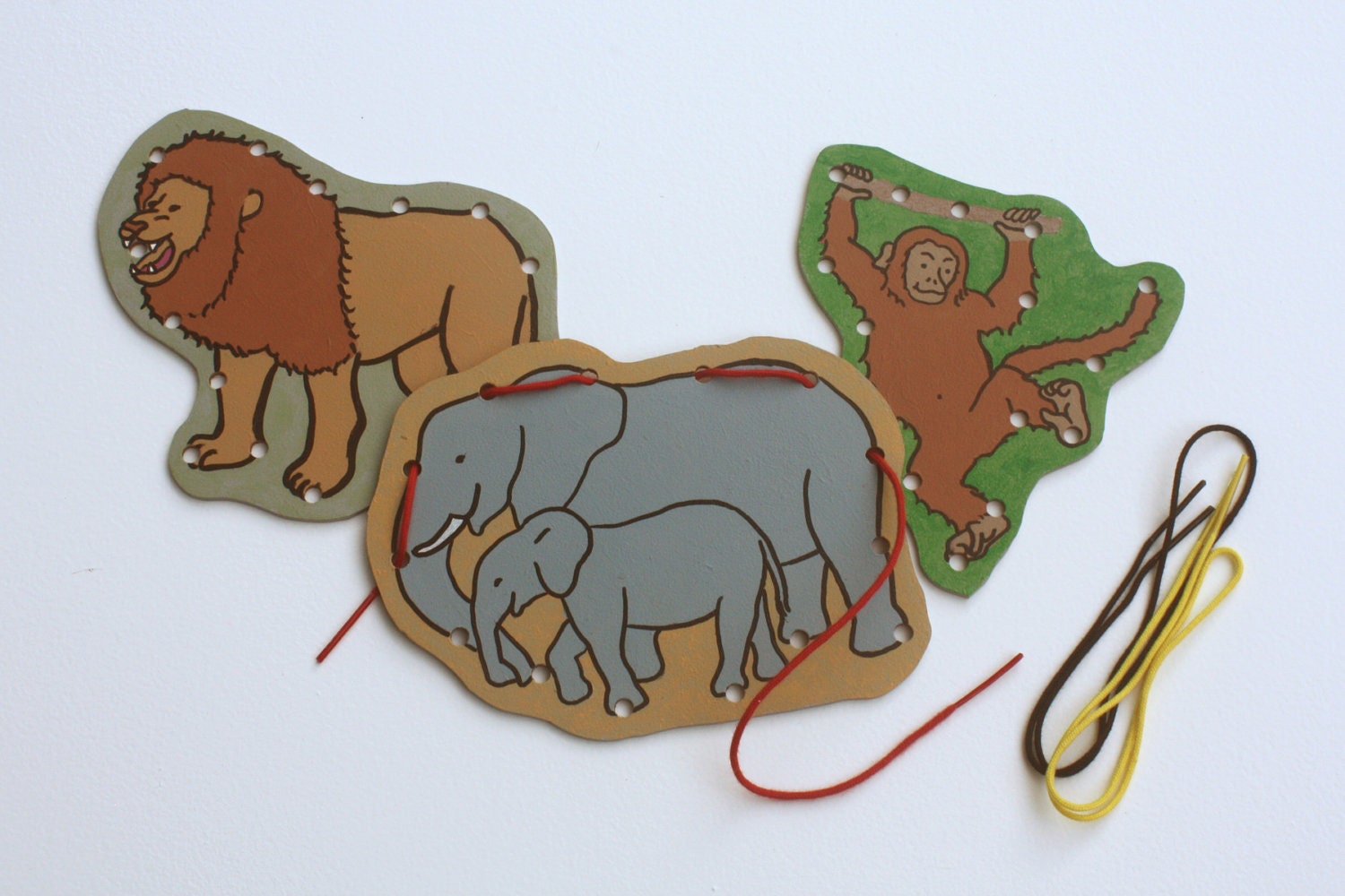 Jungle Animal Lacing Cards