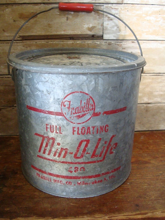 Vintage Frabill's Floating Min-O-Life Minnow Bucket