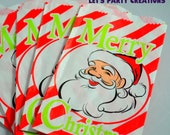SALE!! Christmas Favor Bags--25 Santa Favor Bags, Santa Bags, Holiday Bags:Christmas Party, Holiday Party, boutique/bakery bag Il_170x135