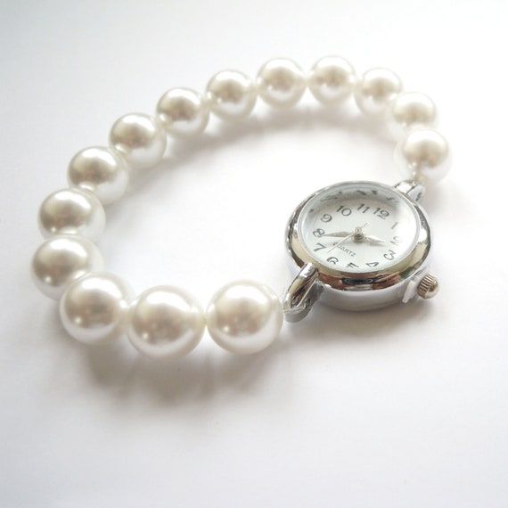 Pearl Bracelet Watch Simple Elegant