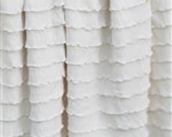 Ruffle Fabric Ivory Cascading 1" Ruffle Fabric 1 yard