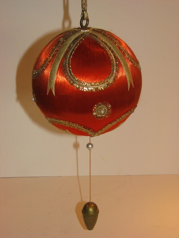 Vintage Large Pull String Musical Ball Ornament from Japan