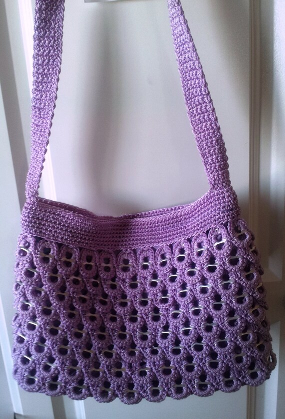 Items similar to Shoulder Purse, Made of recycled soda tabs on Etsy