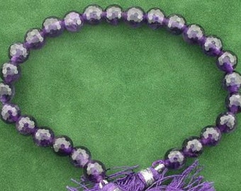 8mm round faceted aaa african amethyst gem stone beads