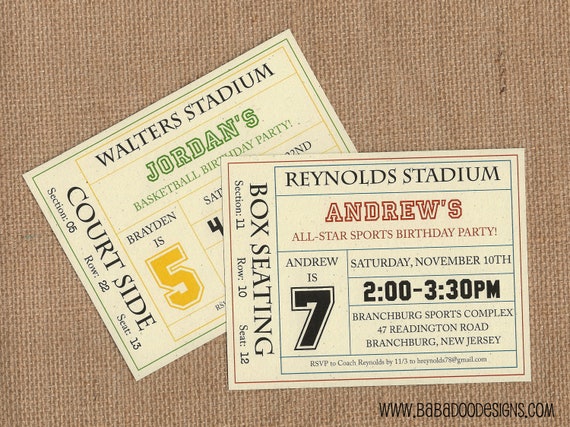 Sports Themed Bridal Shower Invitations 9