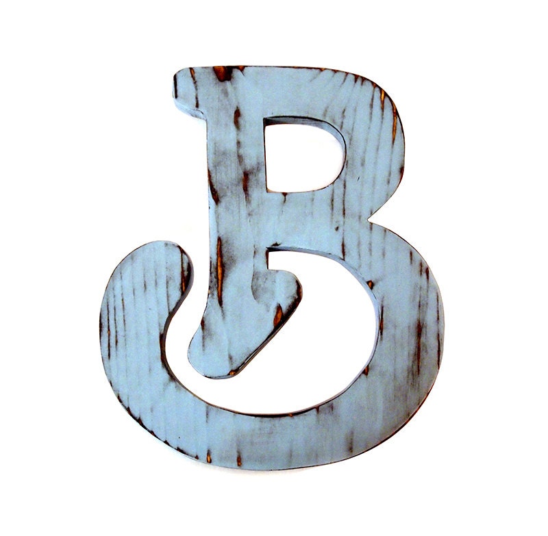 Letter B Wall Decor Rustic Wall Letter Pine Wooden Sign gift