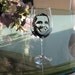 Hand Painted Wine Glass - BARACK OBAMA - President